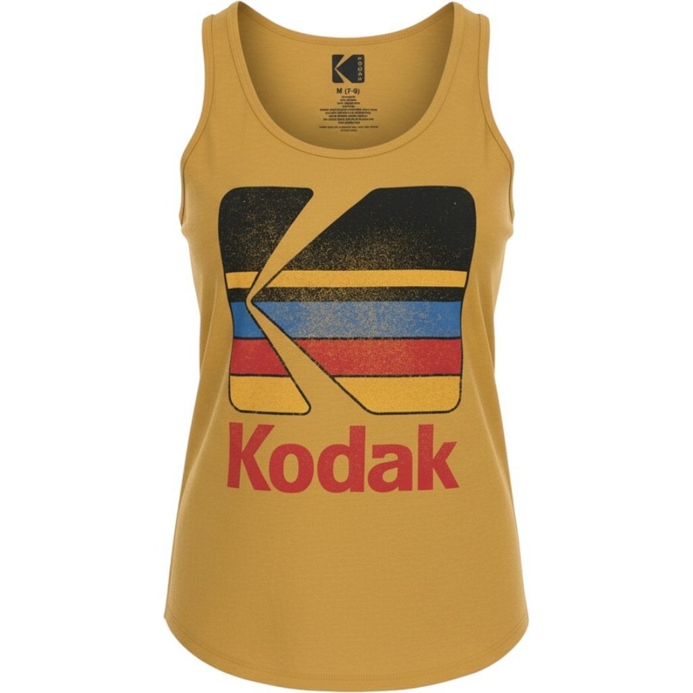 Kodak vintage-look graphic tank top retro camera 80's 90's Sz M 7-9 photomat